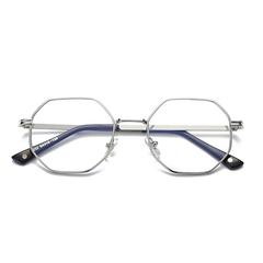 Anti-Blue-Ray-Polygon-Brille, Retro-Brille mit dickem Rand, optische Augenpflege, blaues Licht blockierende Brille