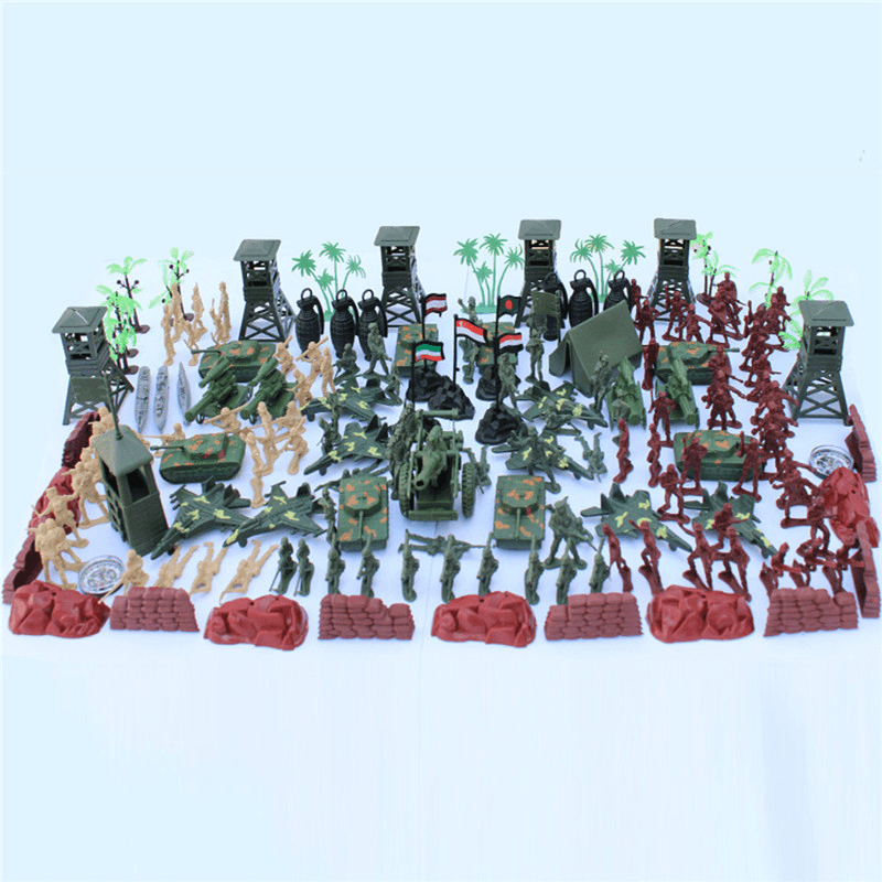 170 PCS Soldier Scene Model Set Toys for Kids Children Gift