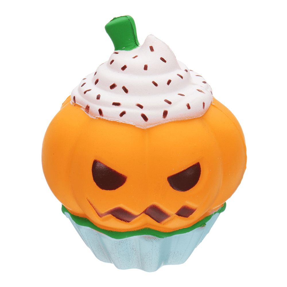 Halloween Pumpkin Ice Cream Squishy 13*10CM Slow Rising Soft Toy Gift Collection with Packaging