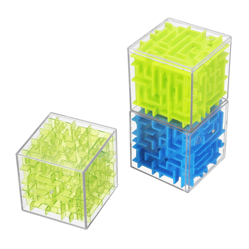 Mehrfarbiger 3D-Stereo-Labyrinth-Zappelwürfel zum Reduzieren von Stress für Kinder, Geschenkspielzeug