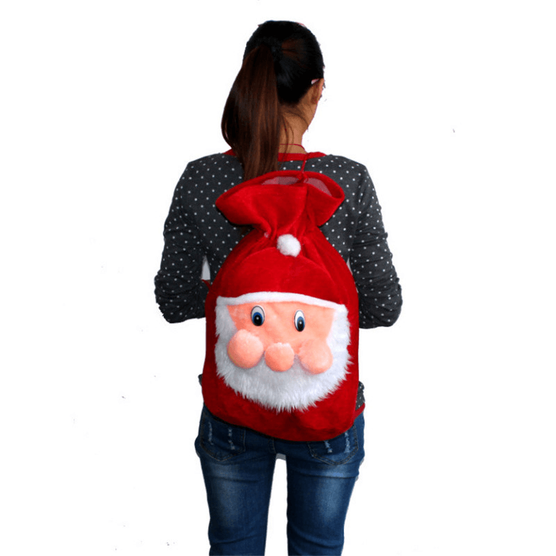 Christmas Party Home Decoration Santa Claus Gift Candy Bag for Kids Children Gift Toys