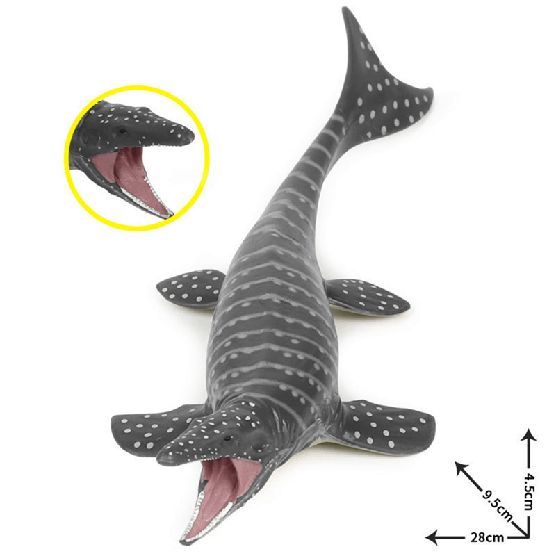 28 * 9,5 * 4,5 cm Mosasaurus Dinosaur Model Simulation Animal Giocattoli per bambini