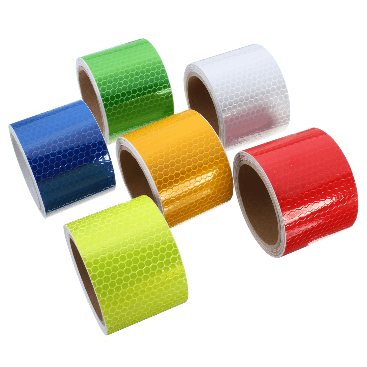 3M langes Sicherheits-Vorsichts-Reflexband-Warnband-Aufkleber, selbstklebendes Klebeband, 6 Farben