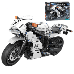 716 Pcs 1:6 7047 3D Competitive Motorcycle Model DIY Hand-Assembled Mechanical Technology Blocks Educational Toy for Kids