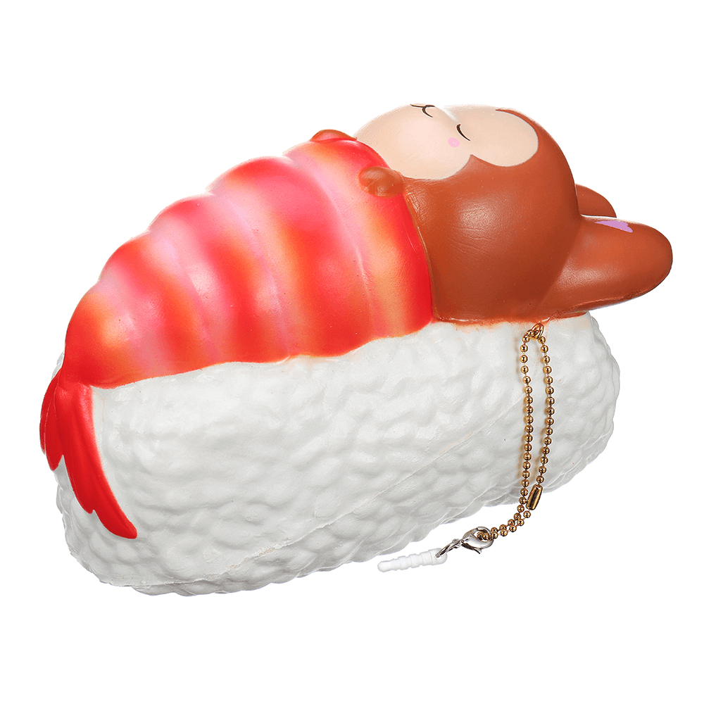 Yummiibear Squishy Foxy and Prawn Blanket Jumbo Sushi Toy Slow Rising with Packaging Box