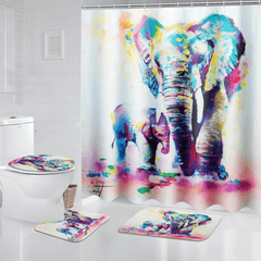 3D Shower Curtain Digital Printing Waterproof Polyester for Bathroom