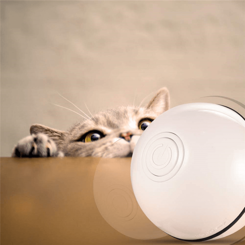 Smart Interactive Pet Toys LED Luminous Ball USB Charging Smart Cat Toy Automatic 360 Degree Self Rolling Balls