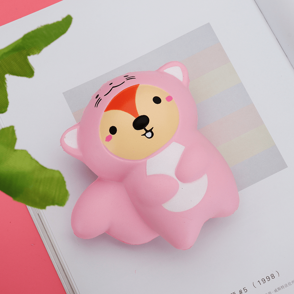 Tail Bear Squishy 10.5 * 11CM Levantamiento lento con empaque Colección Regalo Juguete suave