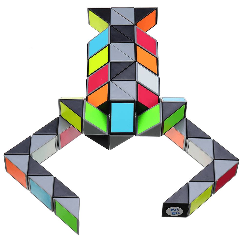 3D Colorful Magic Cube 72 Segments Speed Twist Snake Magic Cube Puzzle Sticker Educational Toys