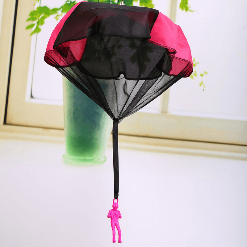 Parachute Toy Throw and Drop Outdoor Fun Toy Outdoor Sports Toys Random Color with Soldier Doll