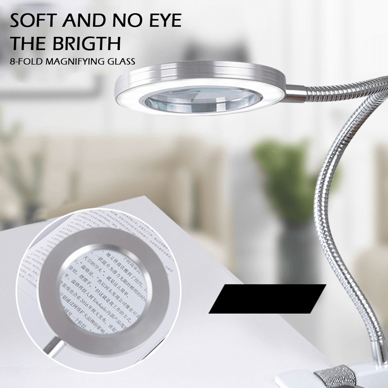 LED Tattoo Lamp Beauty Mirrors Lamp Magnifying Glass Cold Light Clip Lamp