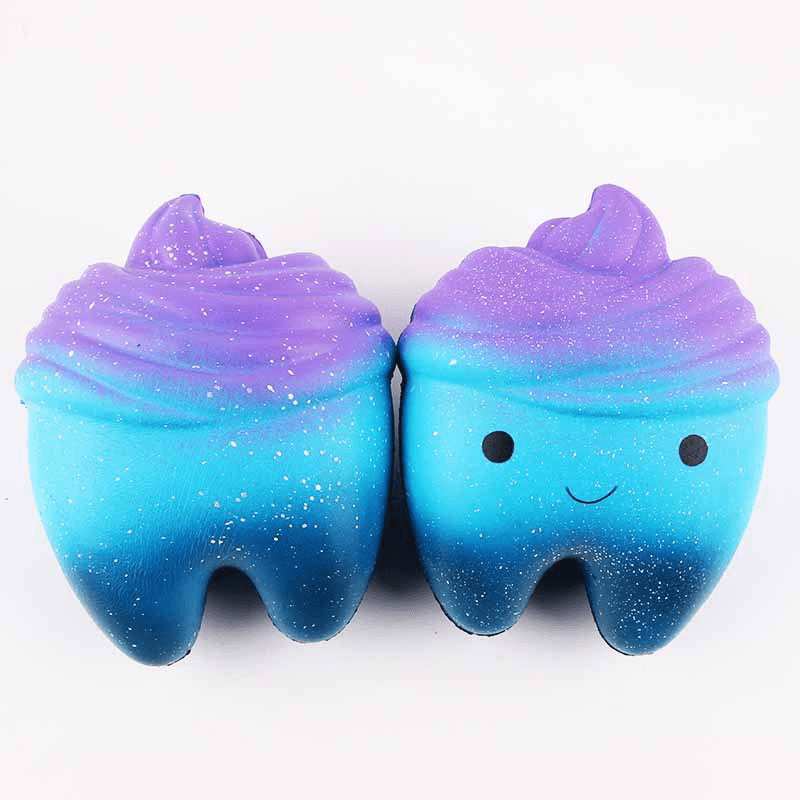 Sanqi Elan 11.8Cm Star Cute Teeth Cake Soft Squishy Super Slow Rising Original Packing Kid Toy