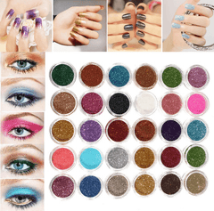 30 Colors Pro Makeup Glitter Powder Eyeshadow Pigment Eye Shadow Cosmetic Nail Art DIY