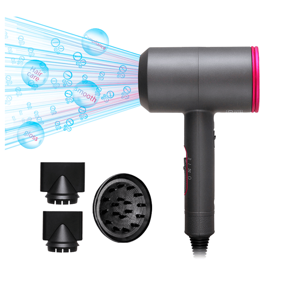 2-in-1-Haartrockner, Hammerform, heißer kalter Wind, negativer ionischer Haarschlag, starker Wind, heißer Trockner für Zuhause, professioneller Salon-Haartrockner