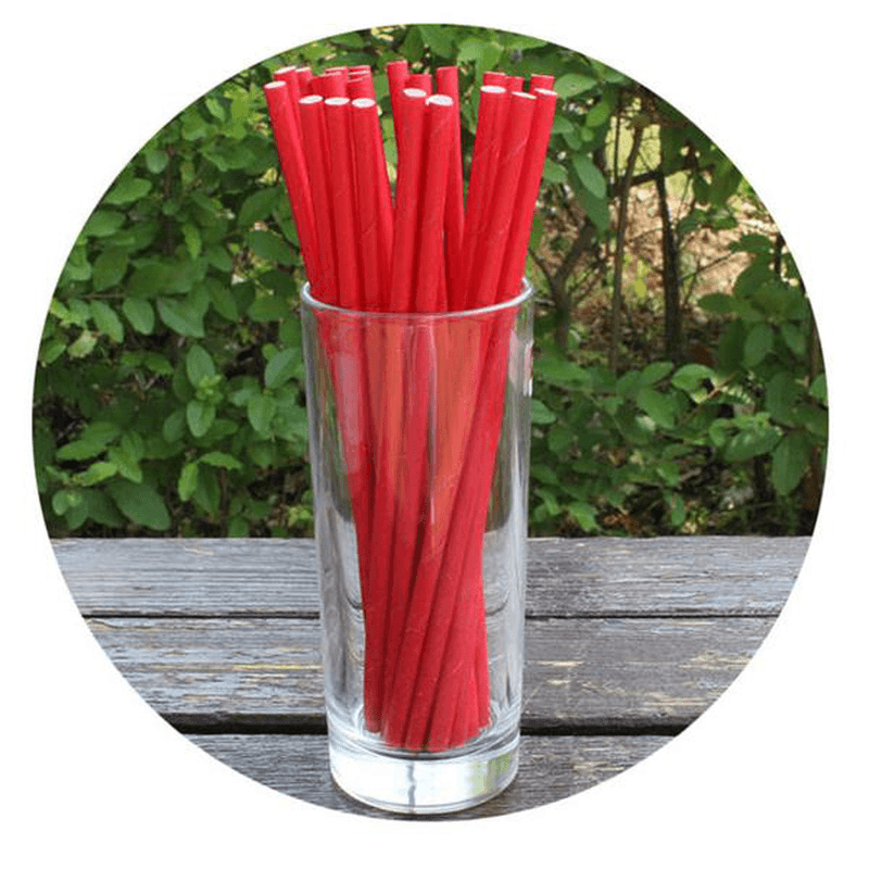 25Pcs Paper Straws for Birthday Wedding Decoration Party Straws Supply Creative Paper Drinking Straw