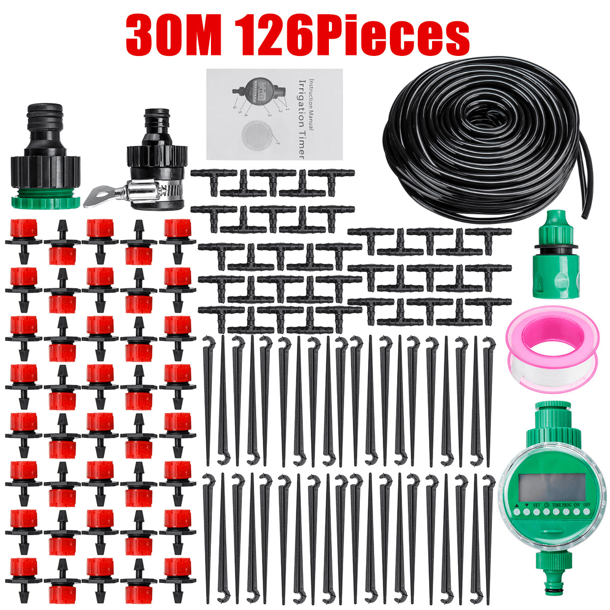 15/20/25/30M DIY Bewässerungssystem Wassertimer Auto Pflanzenbewässerung Micro Drip Gartenbewässerungssets