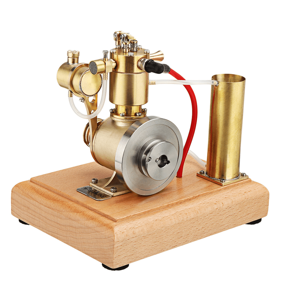 Eachine EM4 Gasoline Engine Model Stirling Water-Cooled Cooling Structure with a Cooling Water Tank and a Circulating Gear Pump