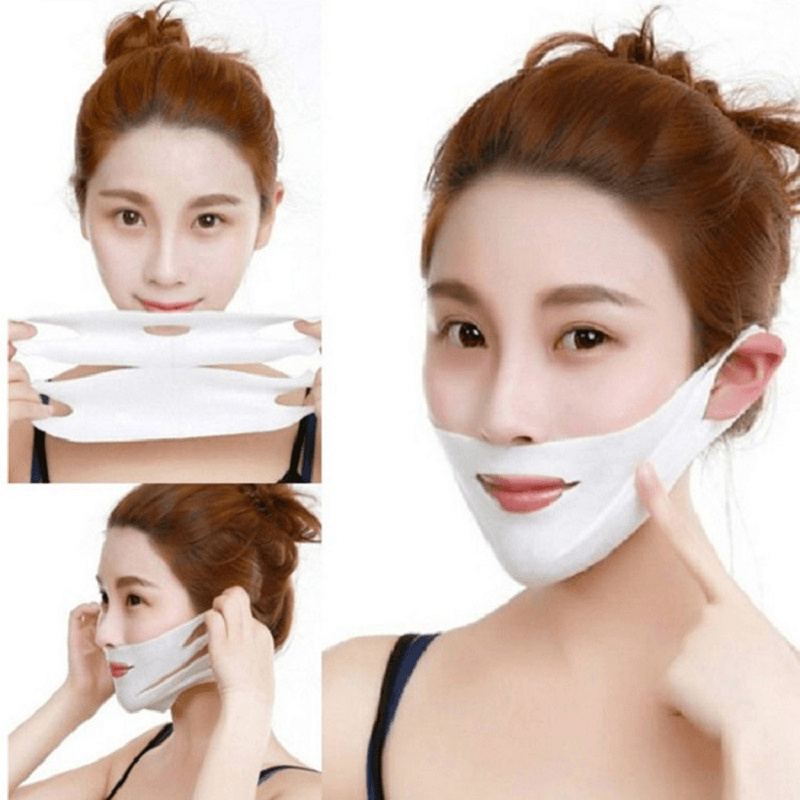 4D Double Lifting Facial Mask Slimming V Shaped Face Thin Face Mask Stretch anti Cellulite Wrinkle Face Lift Tools