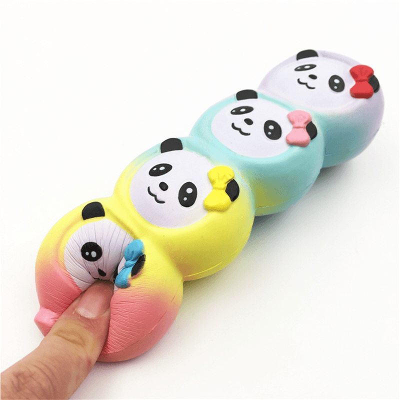 Squishyfun Rainbow Panda Candy Stick Squishy 15Cm Slow Rising with Packaging Collection Gift Toy