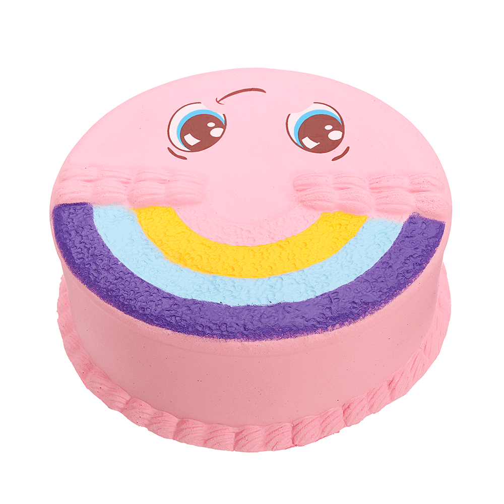 Rainbow Smile Cake Squishy 12CM Slow Rising with Packaging Collection Gift Soft Toy