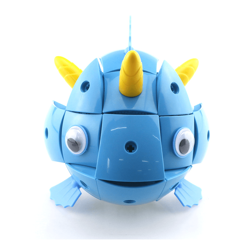 Parcae NS003 90PCS Magnetic Magic Wisdom Ball Blue Fish Blocks Various Deformation Puzzle Toys