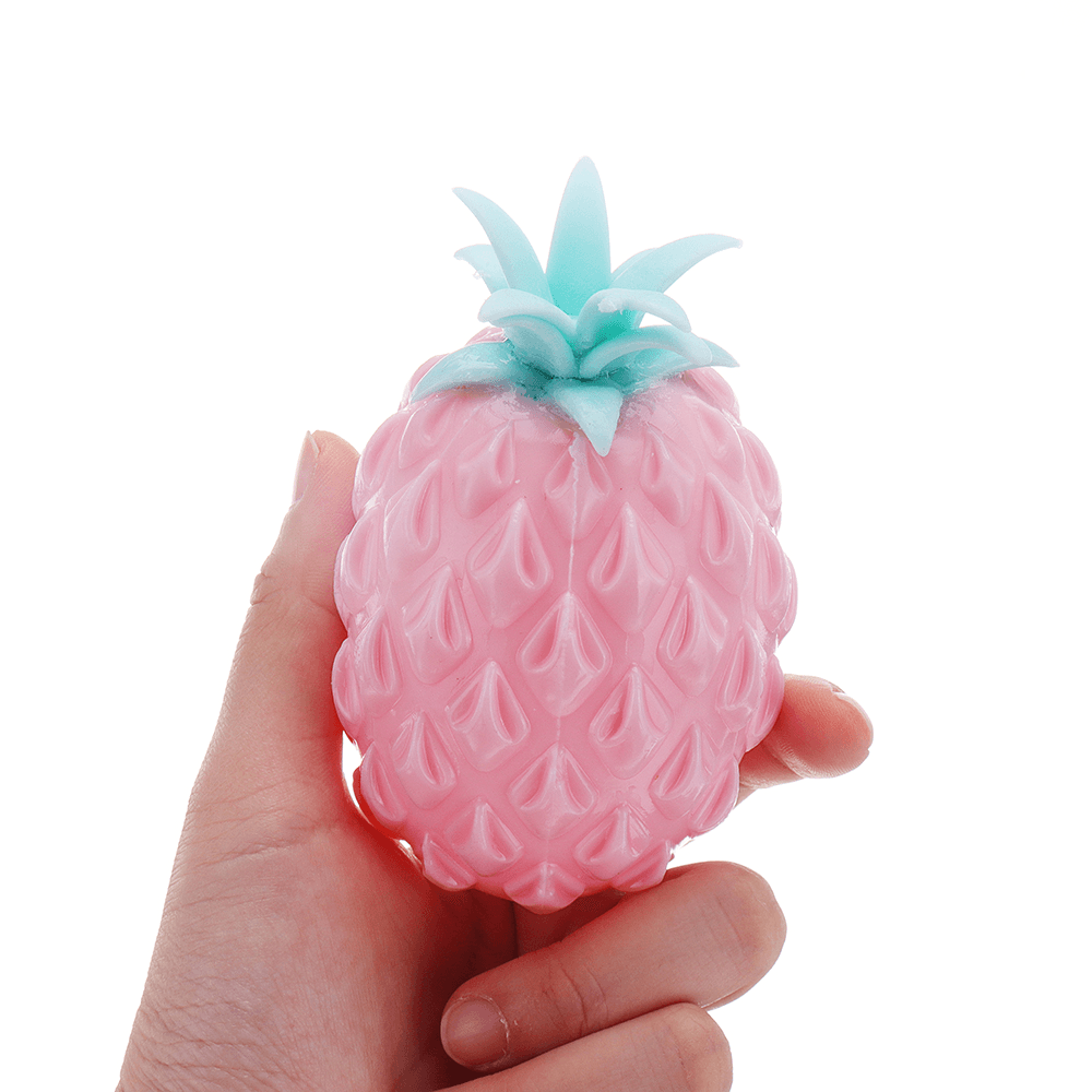 Squishy Multicolor Pineapple Stress Reliever Ball 11*7.5CM Squeeze Stressball Party Bag Fun Gift