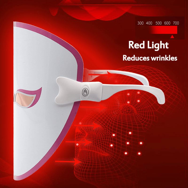 3 Colors Electric Led Facial Mask Face Mask Machine Light Therapy Acne Mask Neck Beauty Machine Led Mask Led Photon Therapy