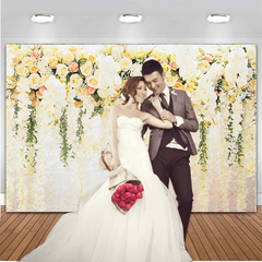 210X150Cm Floral Wedding Backdrop Rose Wall Background Bridal Wedding Decorations