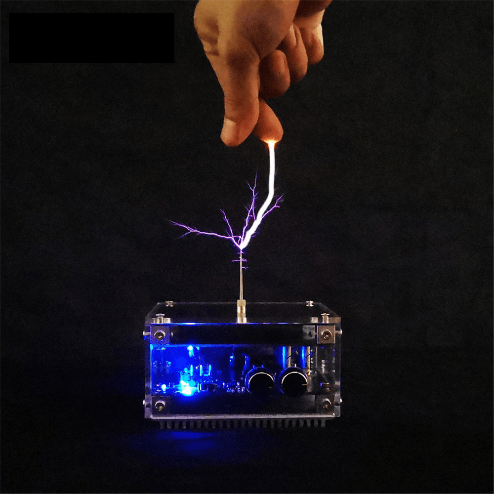 Stark Long Arc und Bluetooth-Musik Dual-Mode-Musik Tesla Coil Palm Flash Bluetooth-Blitz Länge 10 cm Wissenschaftsspielzeug