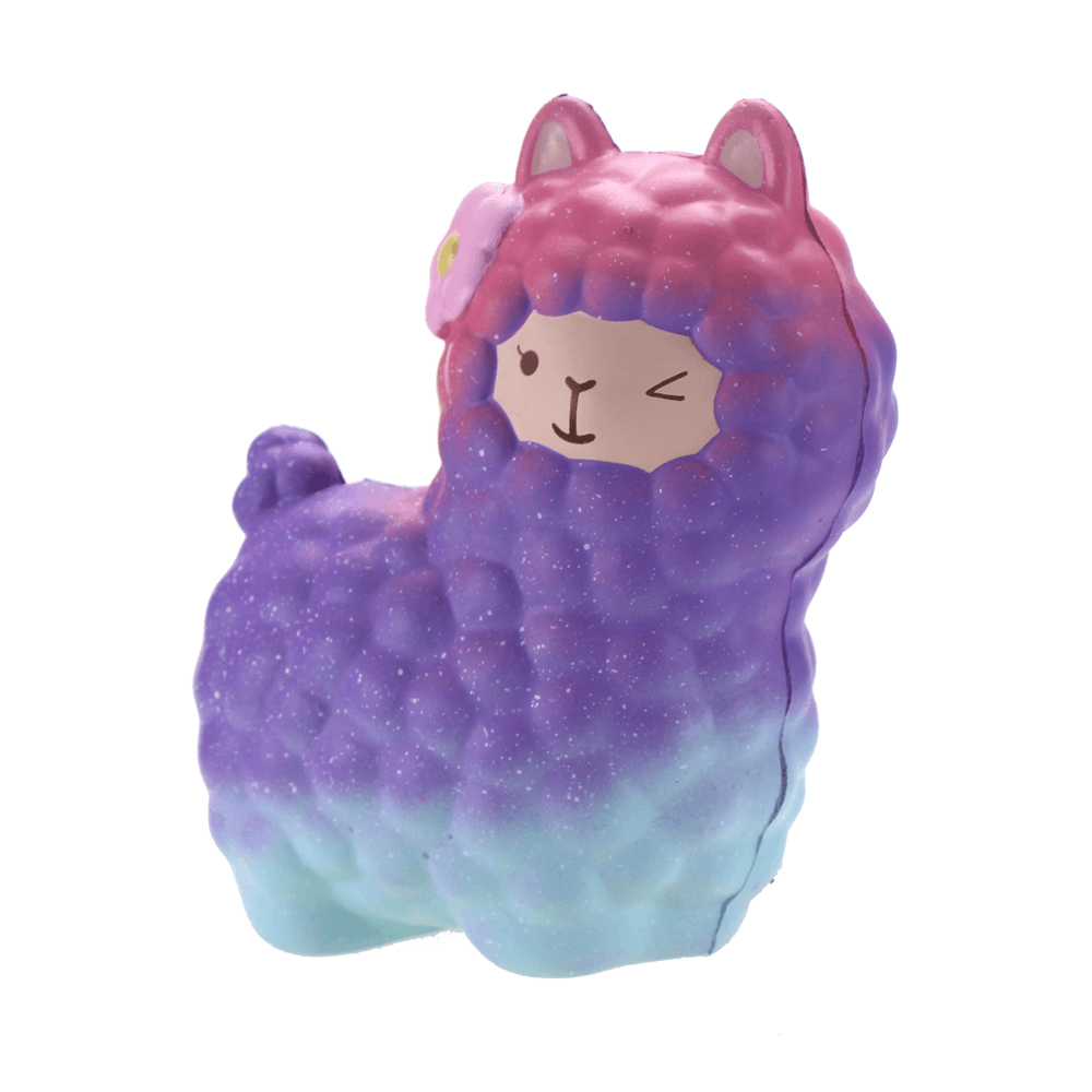 Vlampo Squishy Alpaca 17X13X8Cm Licensed Slow Rising Original Packaging Collection Gift Decor Toy