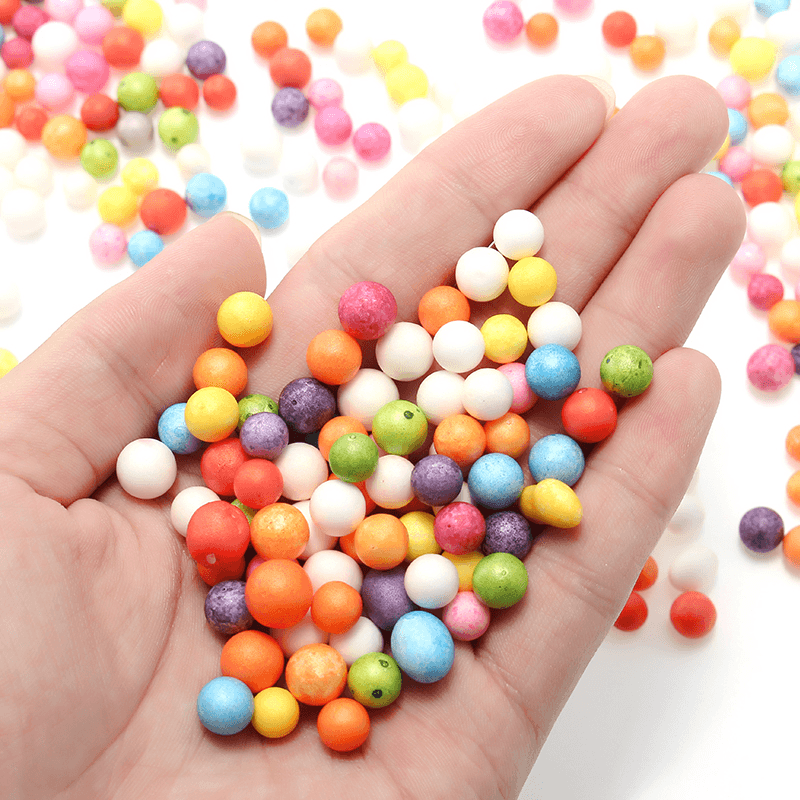 2000PCS 7-9Mm DIY Slime Foam Balls Decor Accessories Styropor Bead Balls