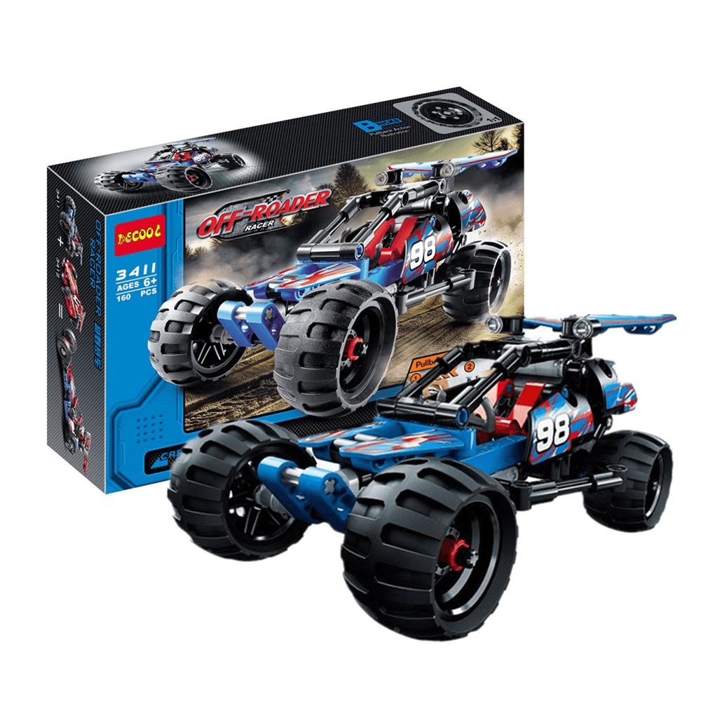 DECOOL 3411 Off-Roader Racer Car 160PCS Building Blocks Toys 3D Model Warrior Sports Car