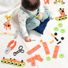 13/72Pcs 3D Puzzle DIY Asassembly Screwing Blocks Repair Tool Kit Educational Toy for Kids Gift