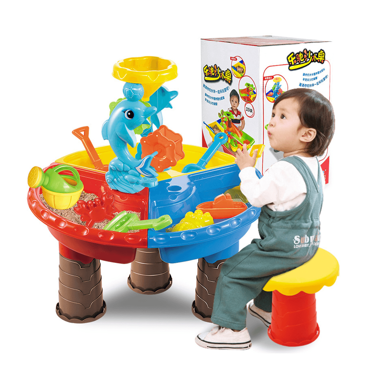 2 in 1 Multi-Style Sommer Strand Sand Kinder spielen Wasser graben Sanduhr spielen Sand Werkzeug Set Spielzeug für Kinder perfektes Geschenk