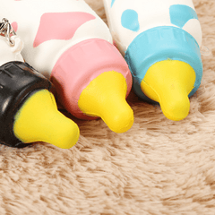 Squishy Milk Nursing Bottle Toy Cute Kawaii Phone Bag Strap Pendant 10X4Cm