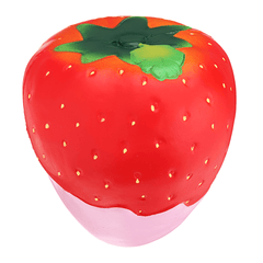 Puni Maru Super Humongous Classic Strawberry Dipped in Squishy Licensed Slow Rising Toy 35Cm