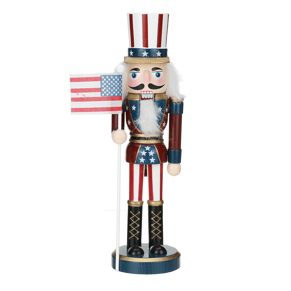 2020 Christmas Decorations Nutcracker Puppet Creative Wooden Handicraft Ornaments Cartoon Children Christmas Gift