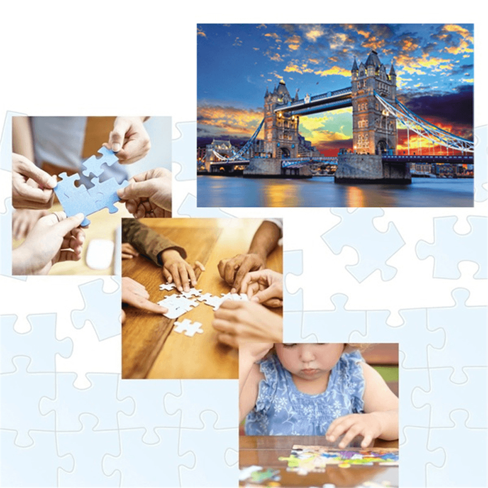 1000 Pieces of Jigsaw Puzzles London Bridge Paper Landscape Pattern Interesting Educational Toys for Kids