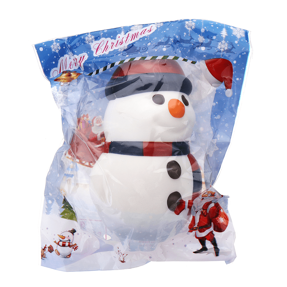 Cooland Weihnachts-Schneemann-Squishy, ​​14,4 x 9,2 x 8,1 cm, weich, langsam aufsteigend, mit Verpackung, Sammlung, Geschenkspielzeug