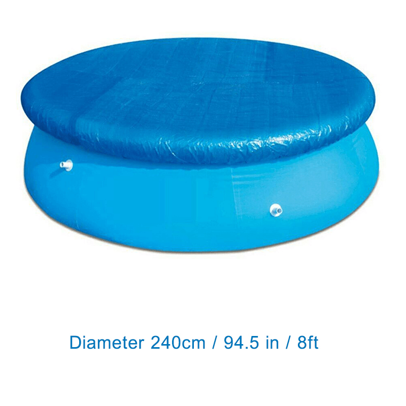 240/258/385/360Cm Outdoor Garden Durable PE Swimming Pool Cover Waterproof Rainproof Dustproof Cover Blue round Swimming Pool & Accessories