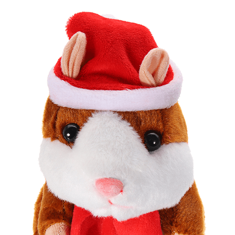 18 cm schönes sprechendes Hamster-Weihnachtsplüschtier sprechen sprechendes Tonaufzeichnungs-Hamster-sprechendes Spielzeug