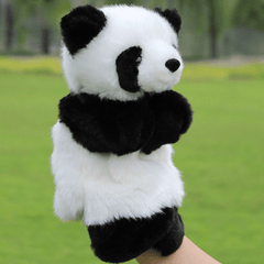 Baby-Plüschtiere, niedliche Cartoon-Panda-Handpuppe, Baby-Kind-Puppe, Plüschtier, Handpuppen, Kindergeschichte