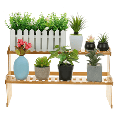 2 Ebenen Sukkulente Blume Bonsai Topf Regal Display Lagerung Schreibtisch Rack Halter Mini Bücherregal