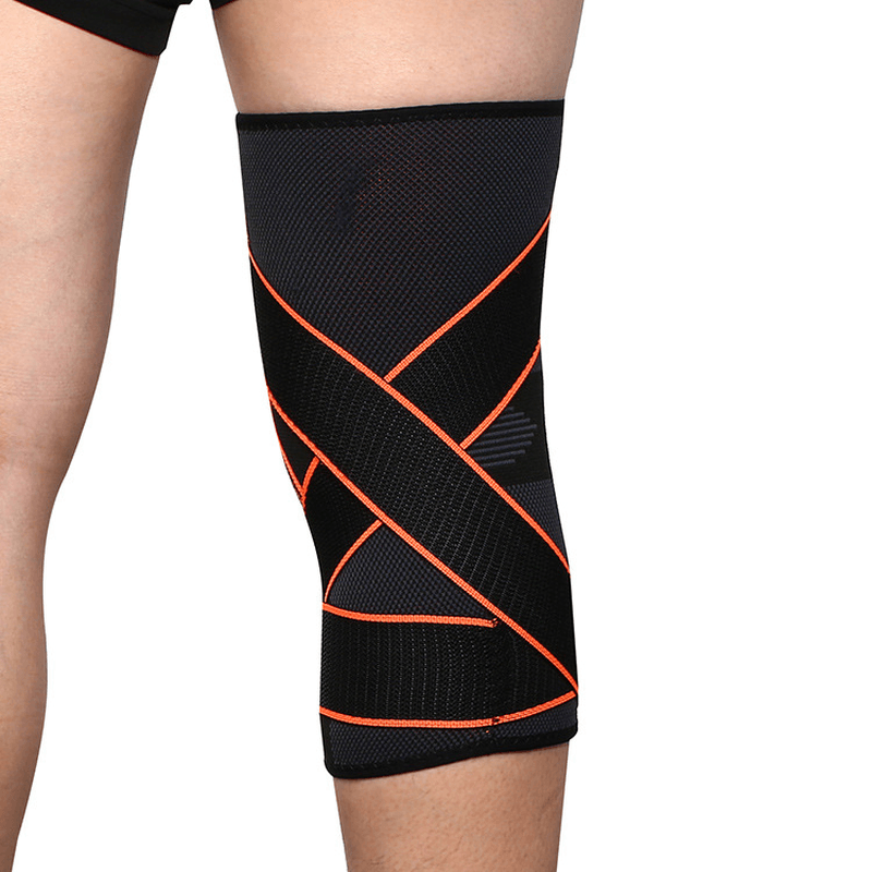 Basketball Football Climbing Wear-Resistant Breathable Cover Pressure Belt Knitted Knee Pad