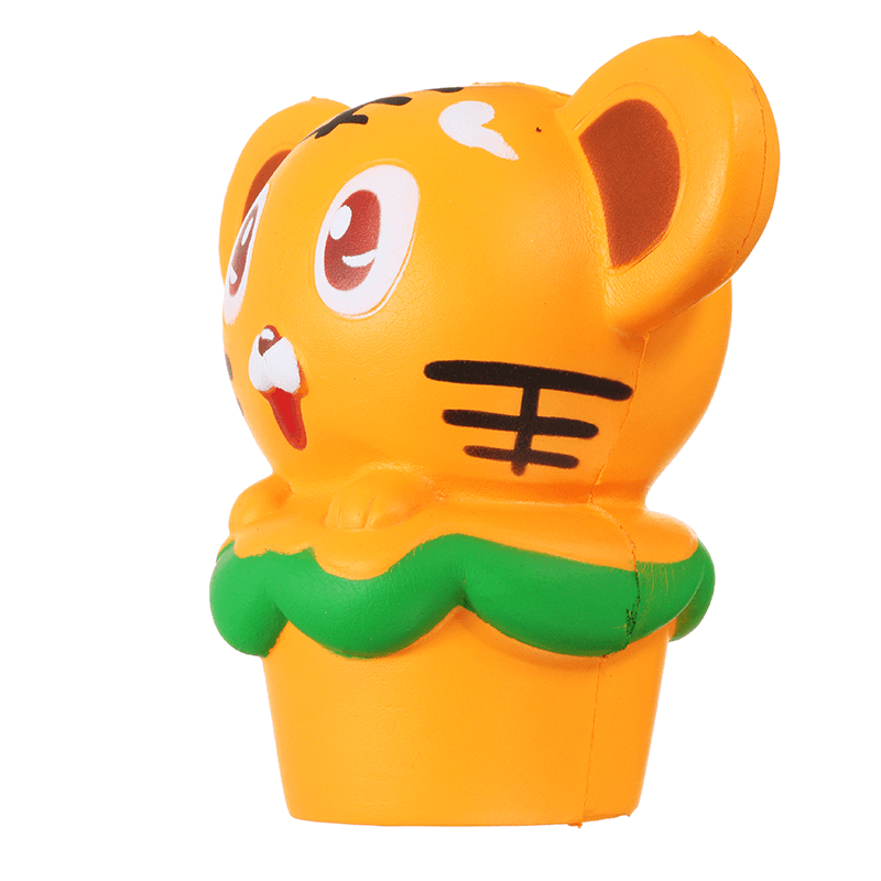 Squishy Tiger 13Cm Soft Slow Rising 10S Collection Gift Decor Squeeze Stress Reliever Toy