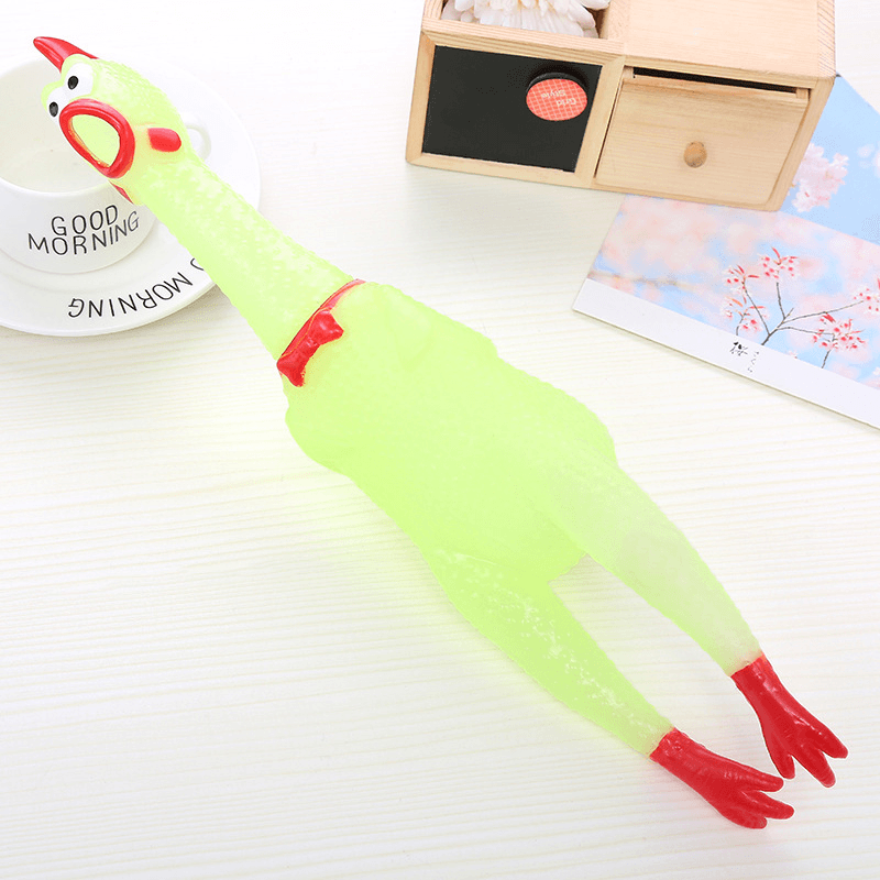 Squeeze Luminous Screaming Chicken Sound Toys Squeaker Stress Relievers Gift Random Color