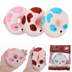 Yunxin Squishy Puppy Dog Donut 10Cm Scented Soft Slow Rising with Packaging Collection Gift Toy