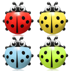 Cute Pocket Ladybug Wall Suction Cup Pocket Toothbrush Holder Bathroom Hanger Stuff Home Decoration