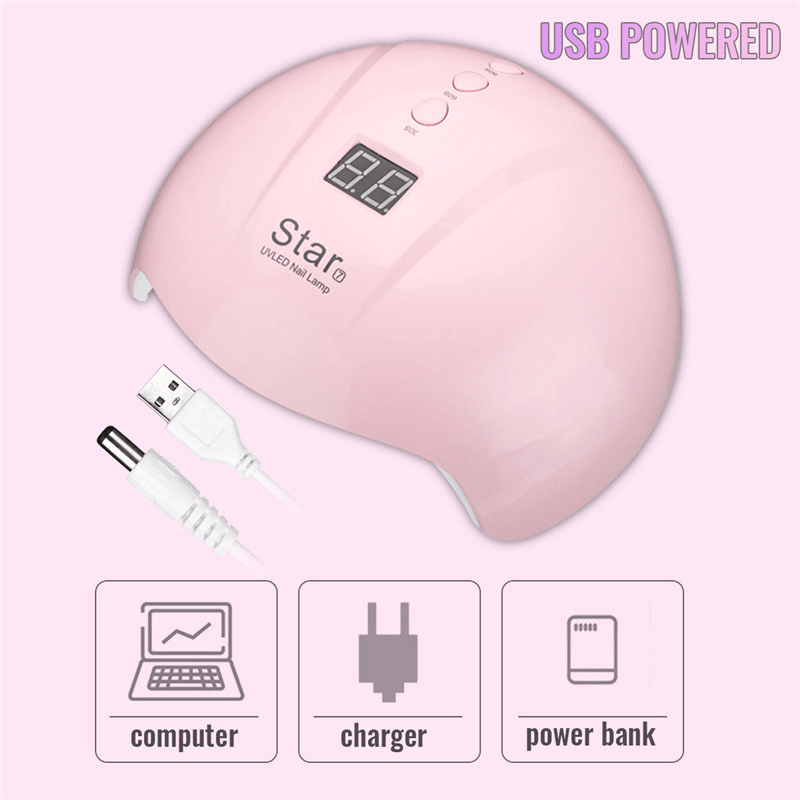 24W 12Leds UV Nail Lamp Smart Sensing Gel Nails Polish Dryer Manicure