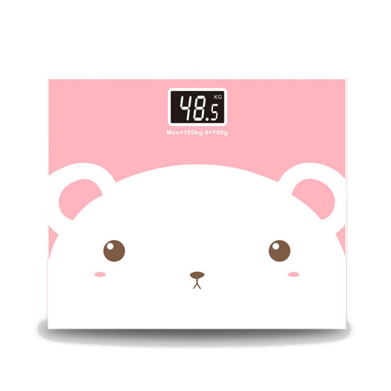 Cute Bathroom Scales Floor Body Scale Glass Electronic Digital Floor Scales Weight Balance Bariatric